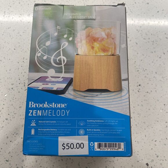 Brookstone Multicolor Himalayan Salt Lamp with Speaker - Picture 3 of 4